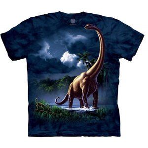 The Mountain Dinosaur Brachiosaurus Jurassic Park Triassic Blue Shirt S-3X
